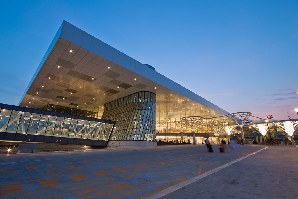 Split Airport new terminal night